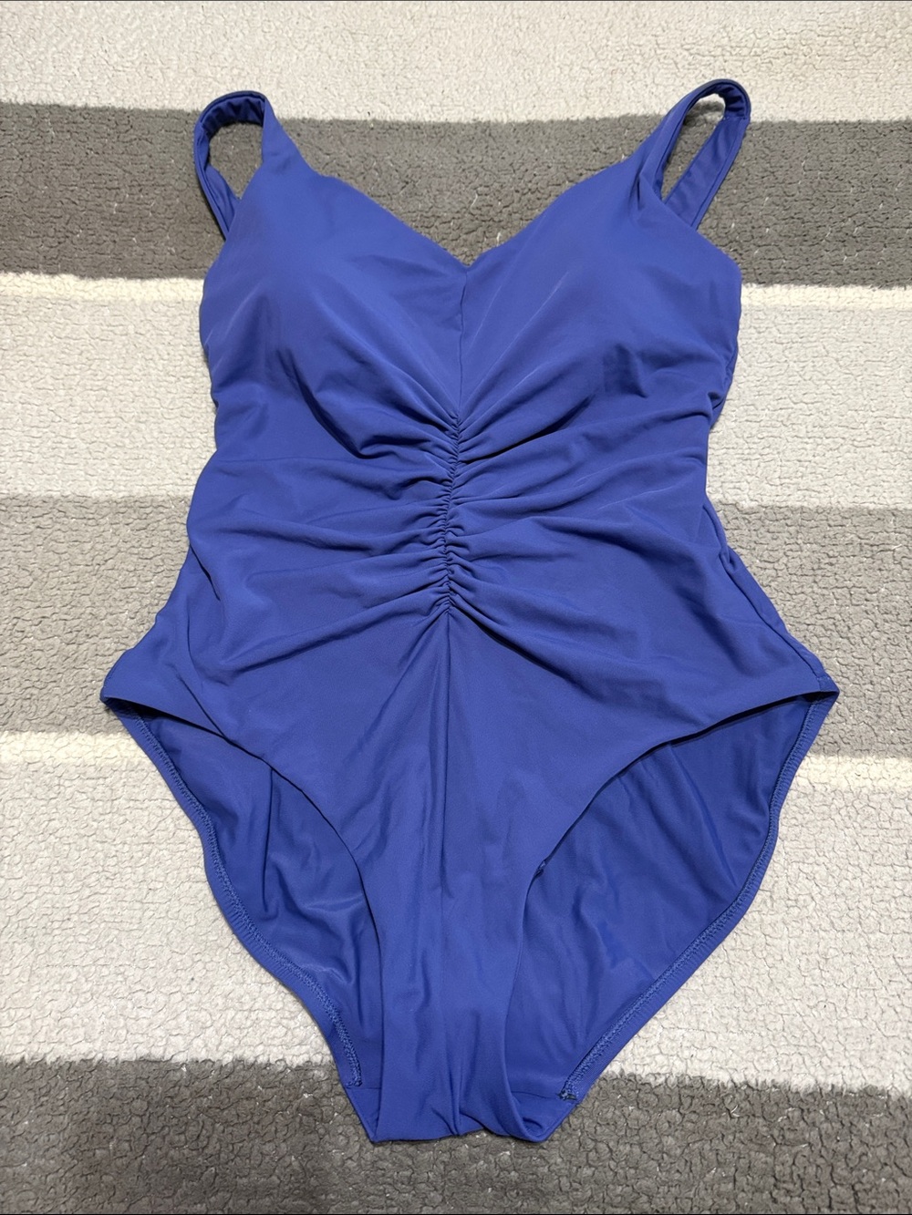 Calia Ruched One-Piece Swimsuit in Vibrant Purple/Blue